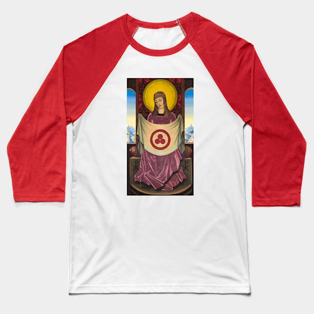 Madonna Oriflamma by Nicholas Roerich Baseball T-Shirt by Star Scrunch